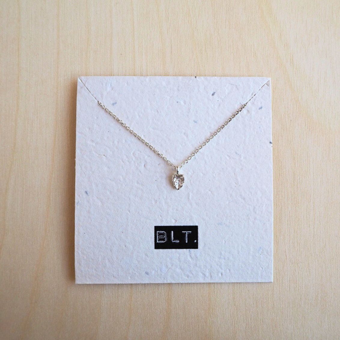 Mini Leaf Necklace Sterling Silver