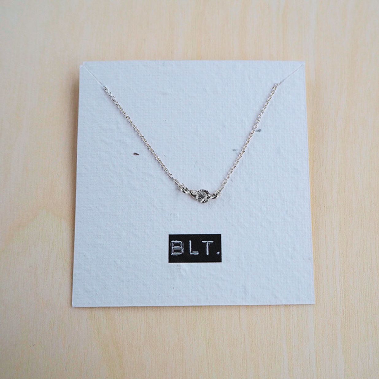 Mini Leaf Necklace Sterling Silver