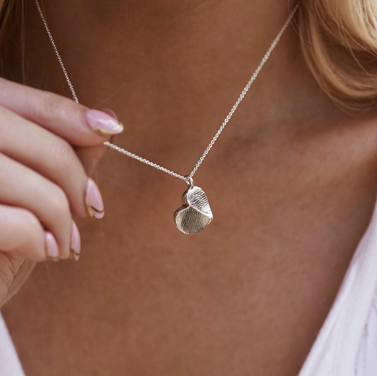 Fingerprint Heart Necklace