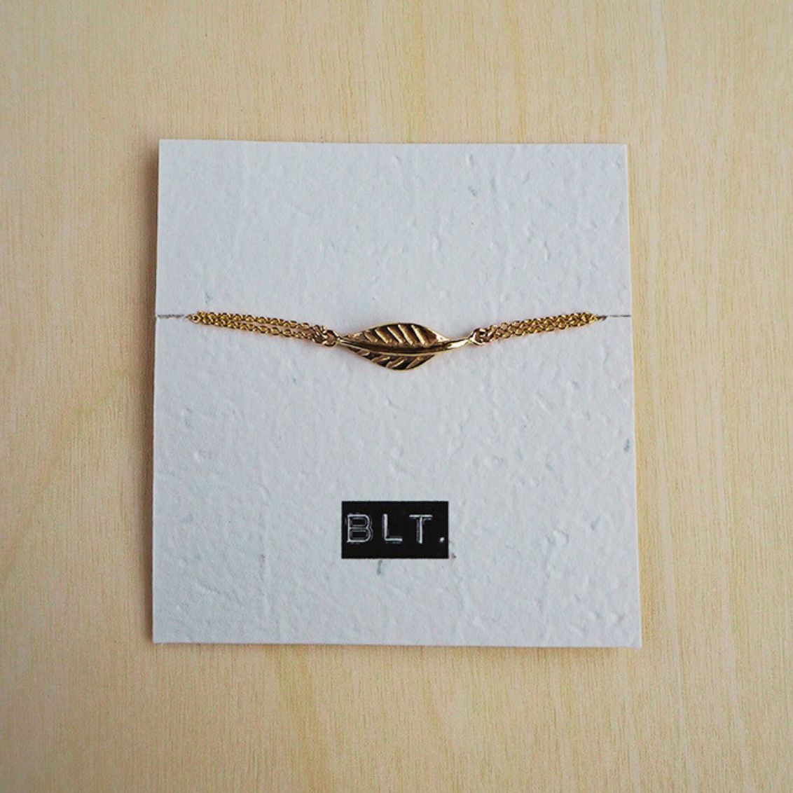 Carved Leaf Bracelet 9ct Gold