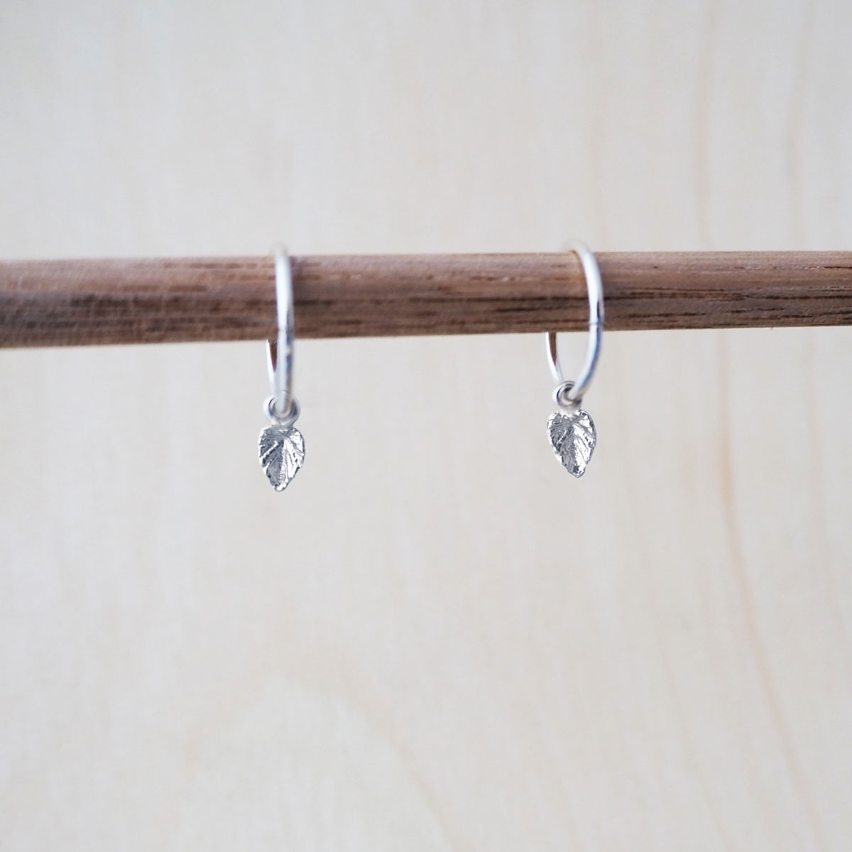 Mini Leaf Sleepers Sterling Silver or 9ct Gold