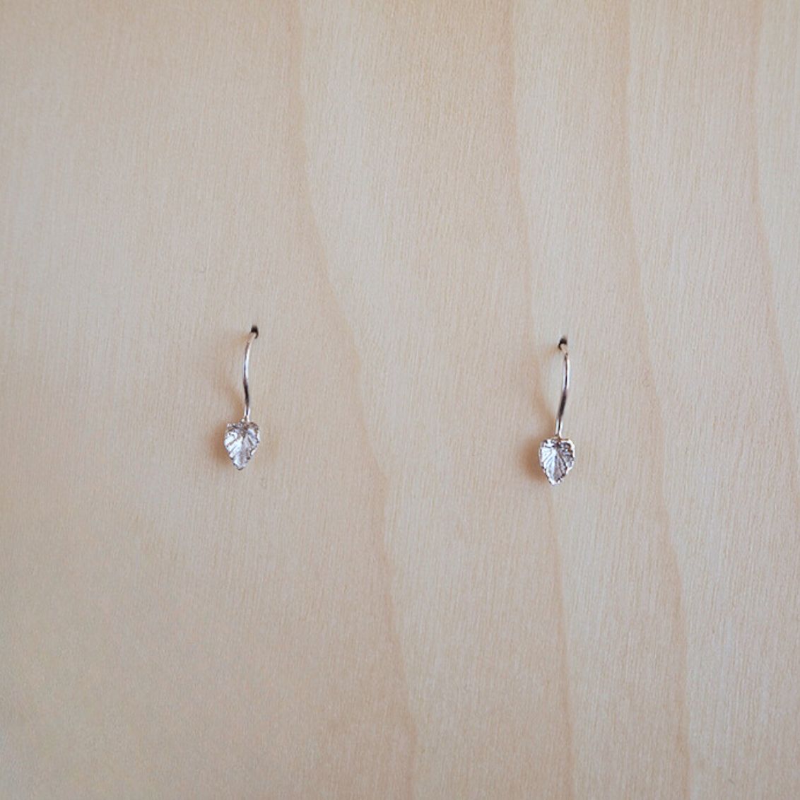 Mini Leaf Hooks Sterling Silver