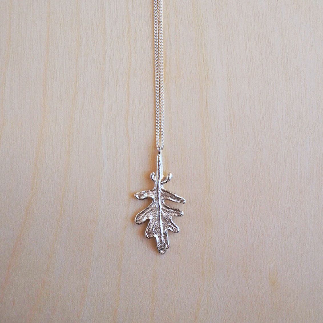 Oak Leaf Necklace Sterling Silver
