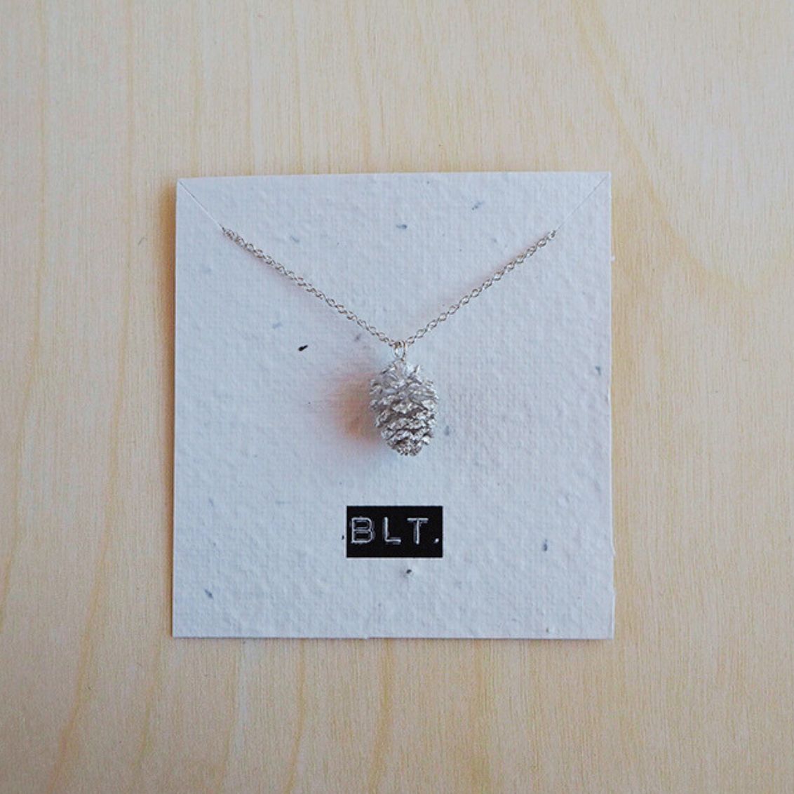 Pine Cone Necklace Sterling Silver