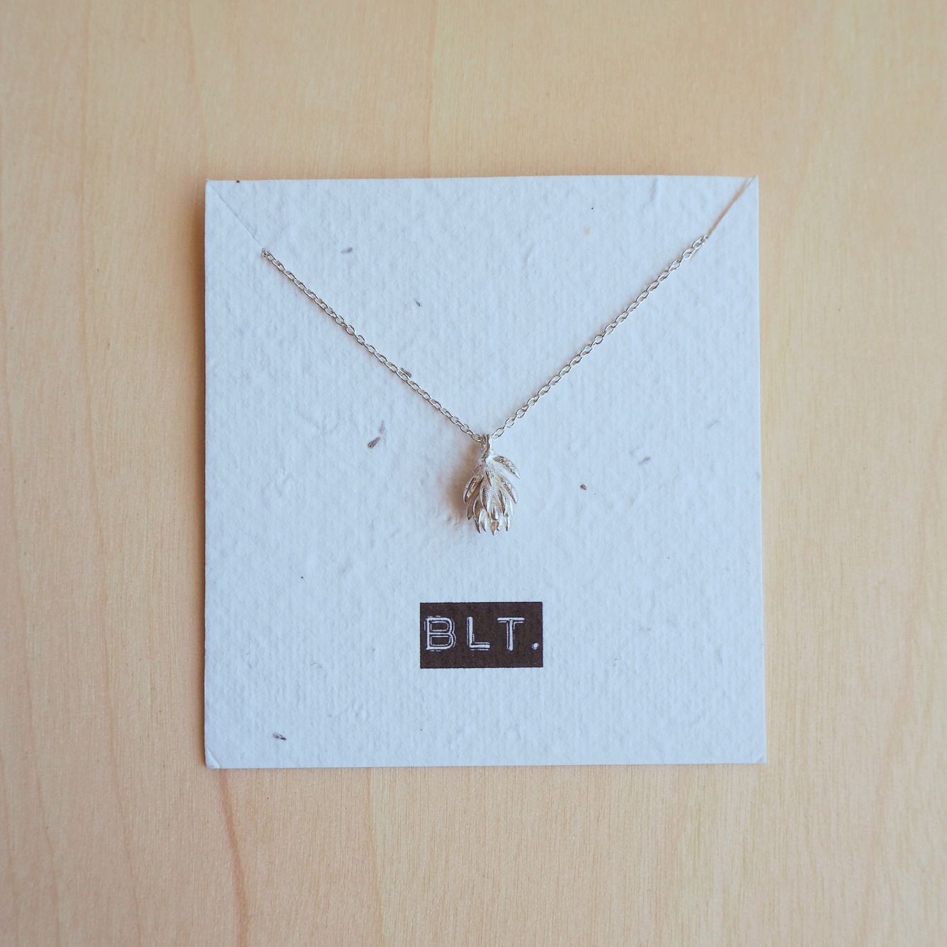 Spiky Succulent Necklace Sterling Silver