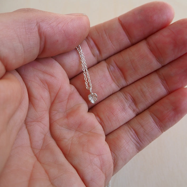 Mini Leaf Necklace Sterling Silver
