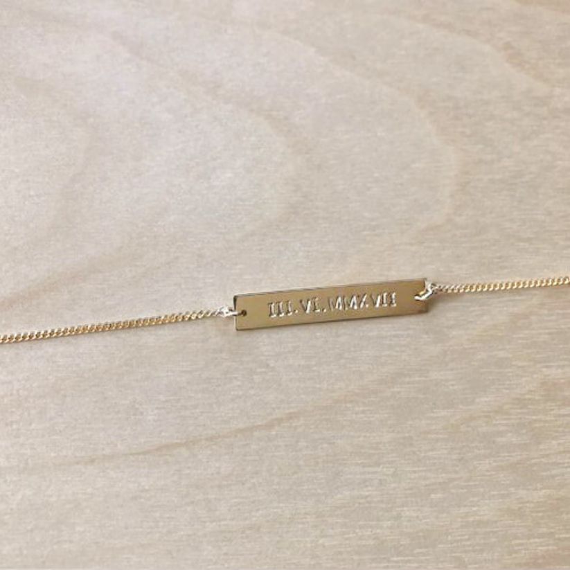 Initial Nameplate Bracelet