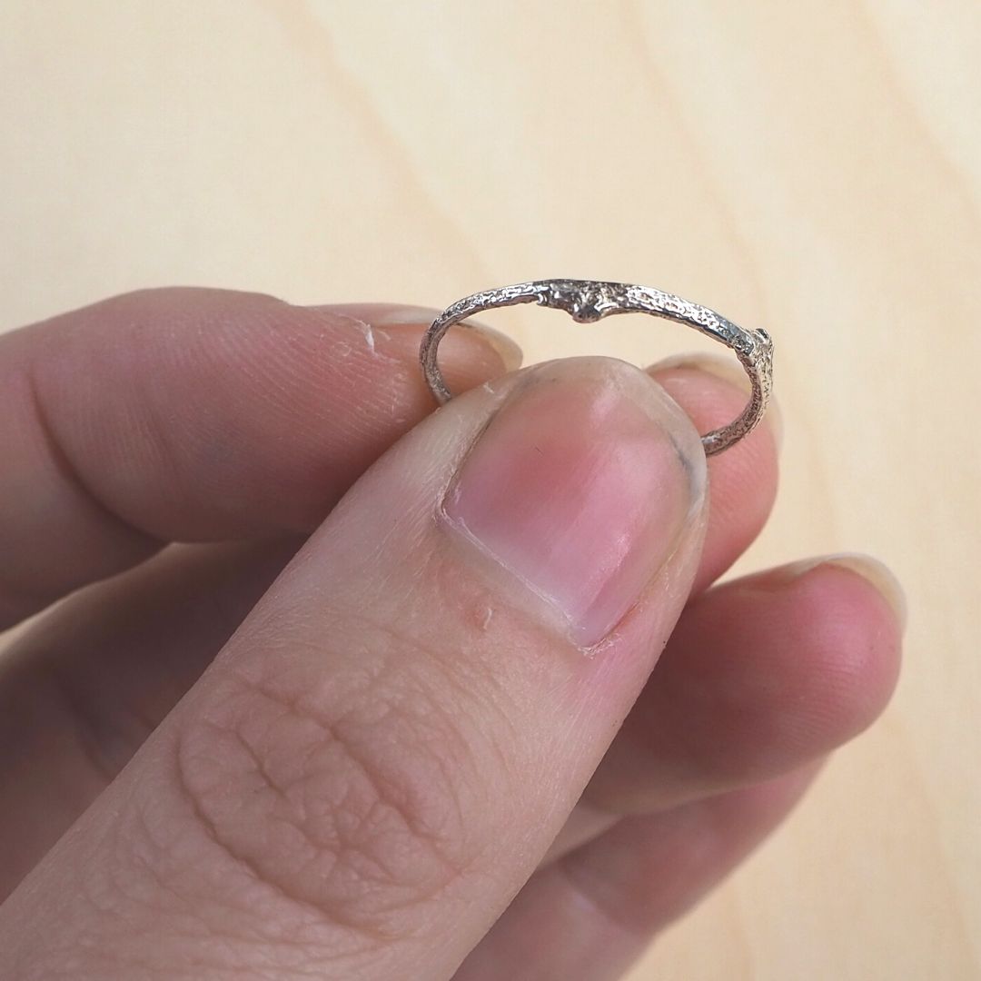 Superfine Twig Ring Sterling Silver