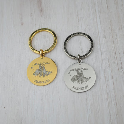 PET PRINT KEYRING