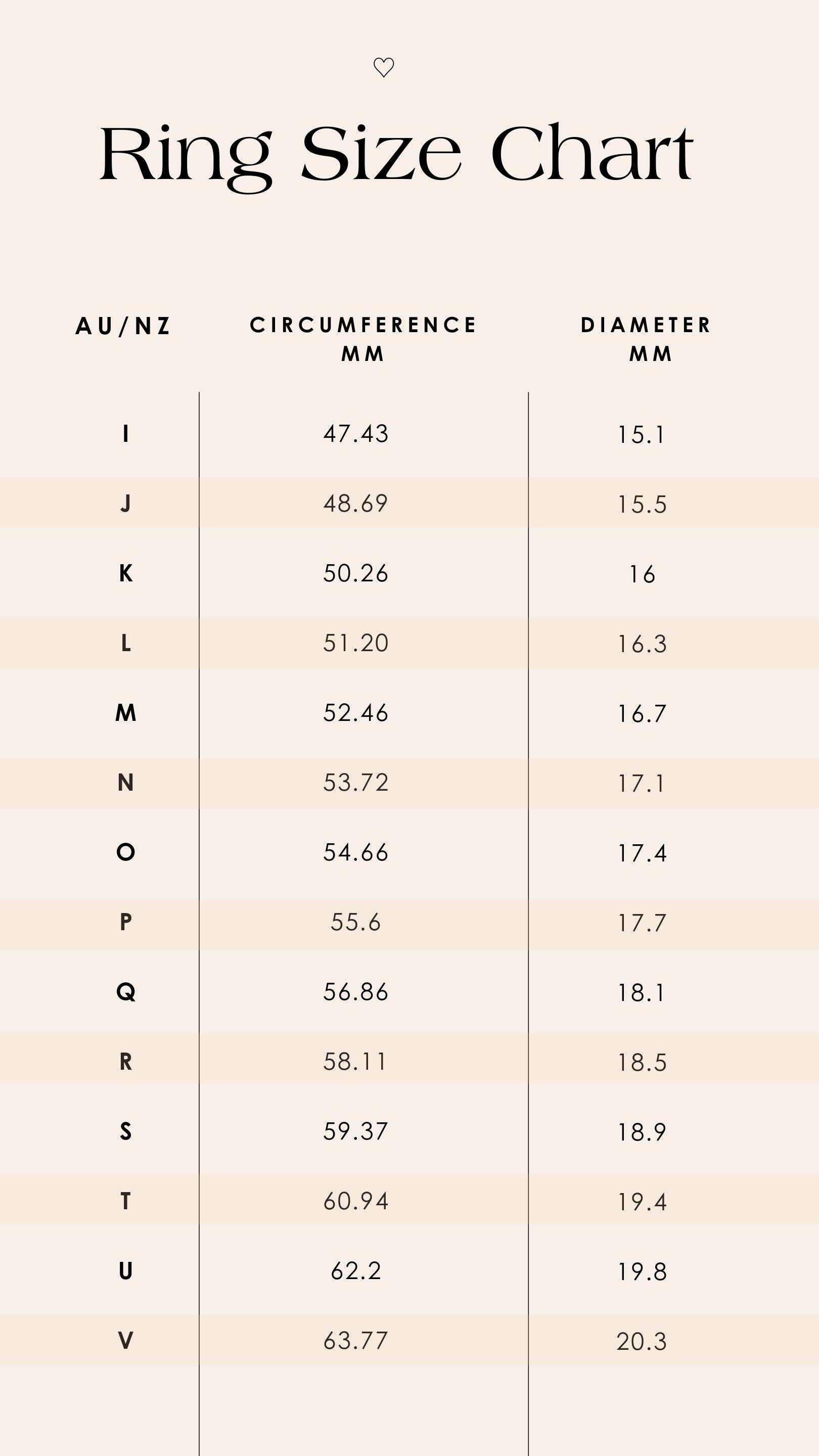 SIZE GUIDE — ROCIOJEWELS