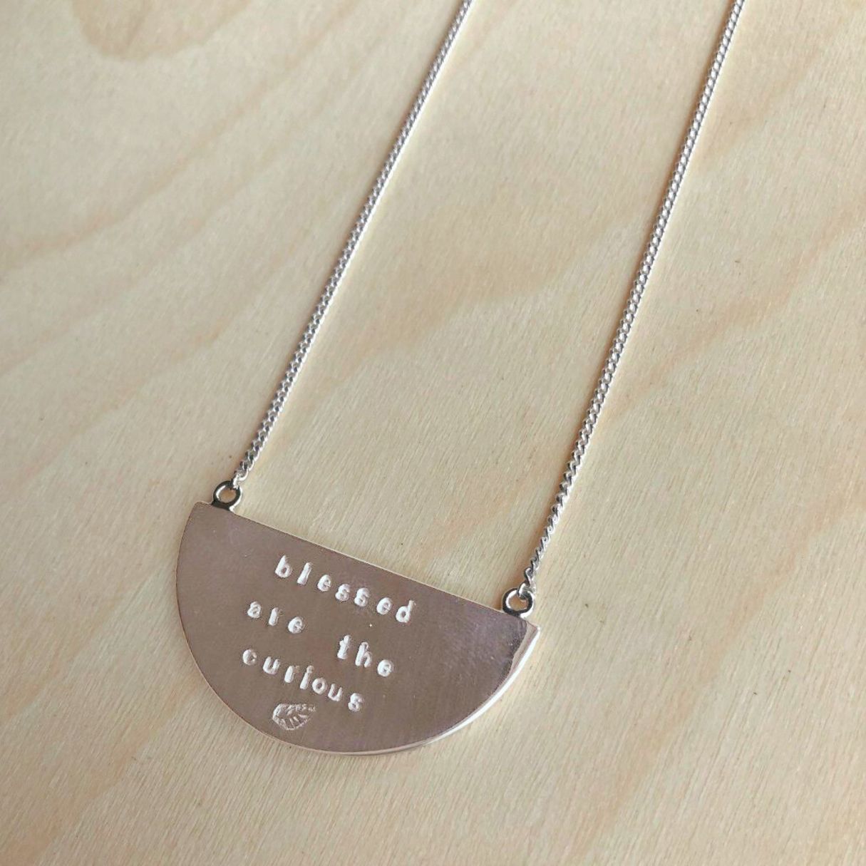 Half Circle Quote Necklace