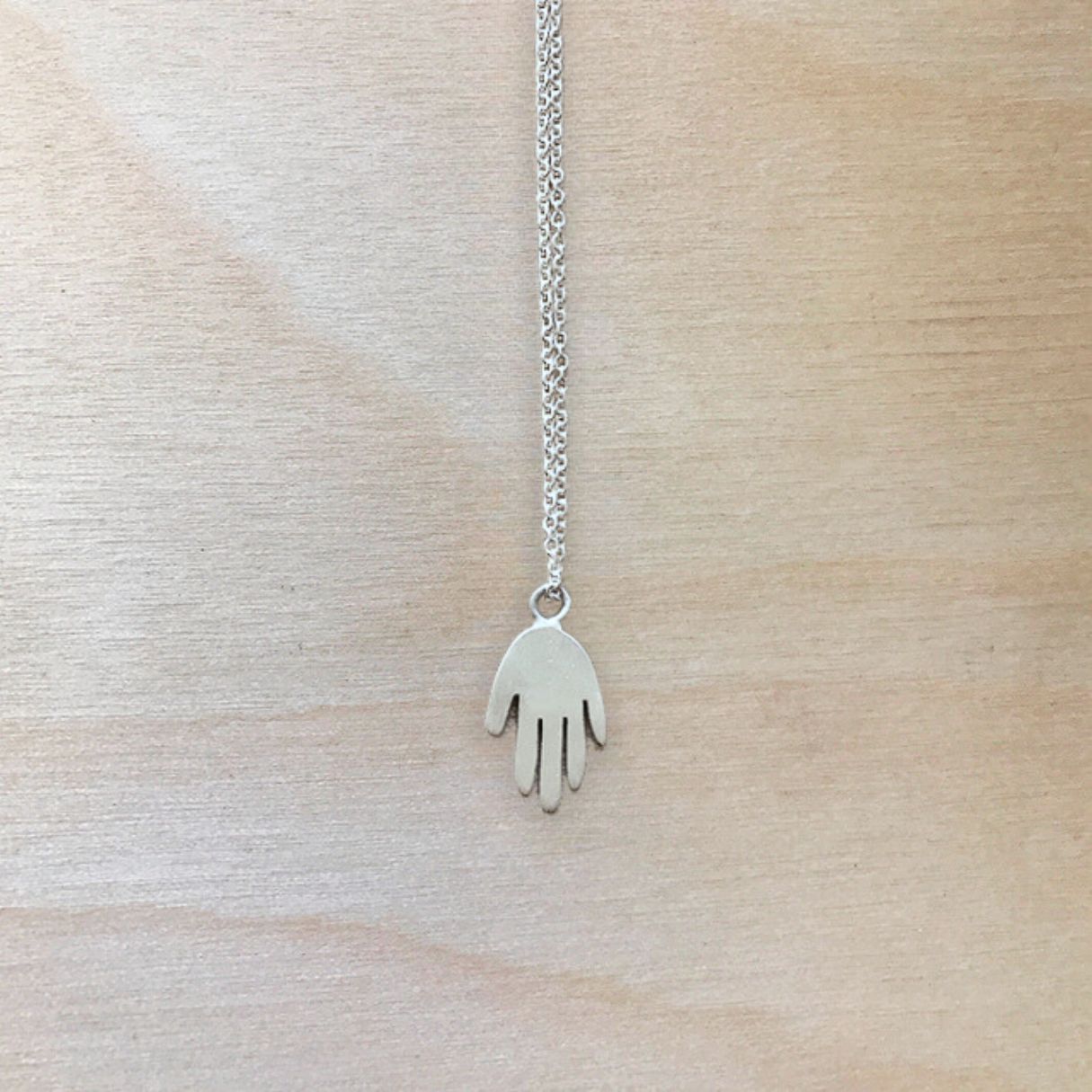 Hand Necklace in Sterling Silver