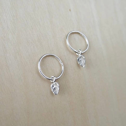 Mini Leaf Sleepers Sterling Silver or 9ct Gold