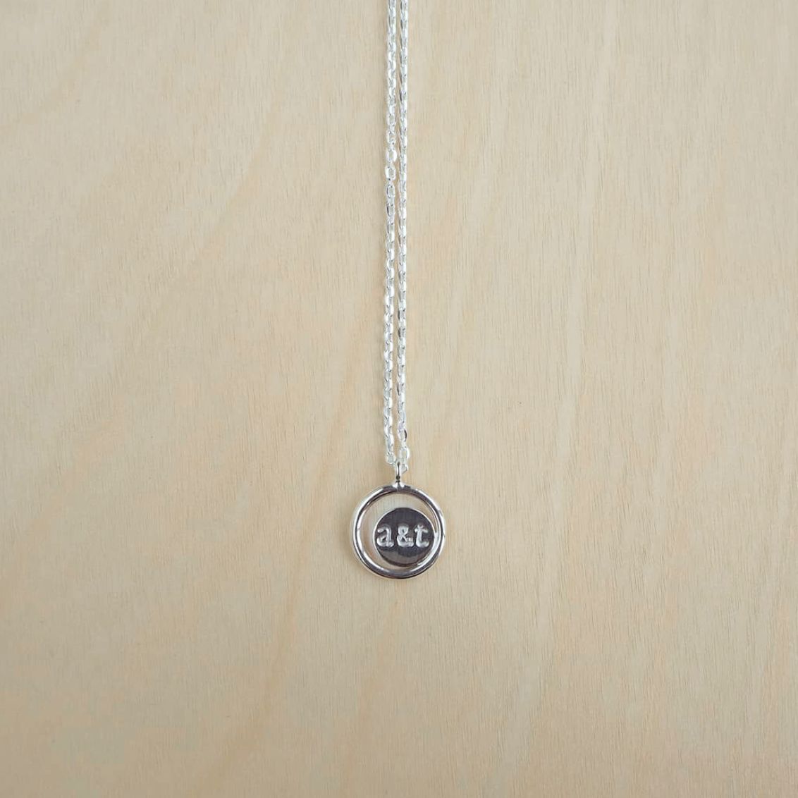 Initial Halo Necklace