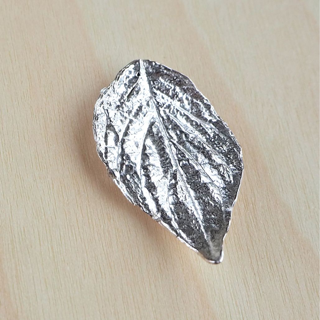 Large Leaf Studs Sterling Silver
