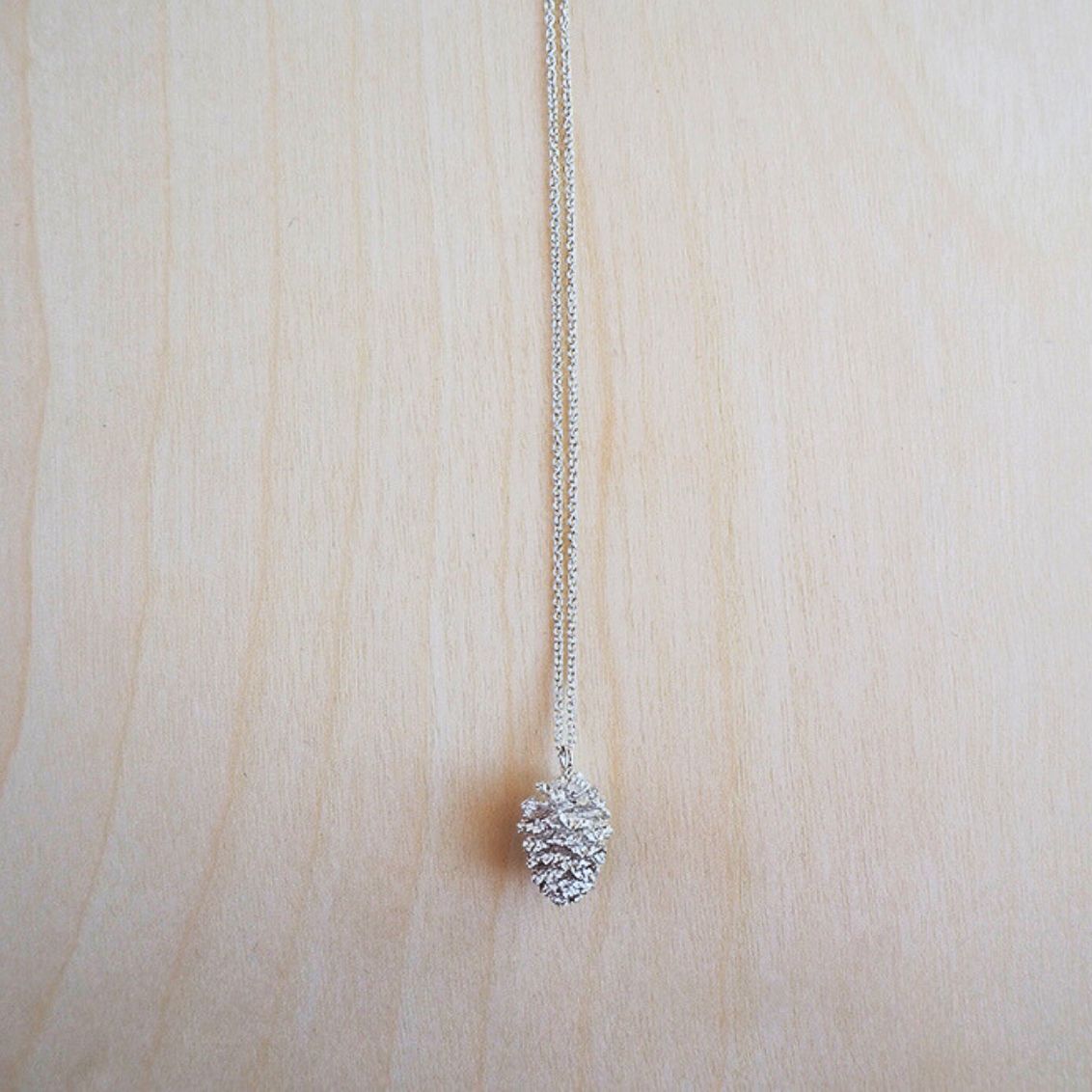 Pine Cone Necklace Sterling Silver