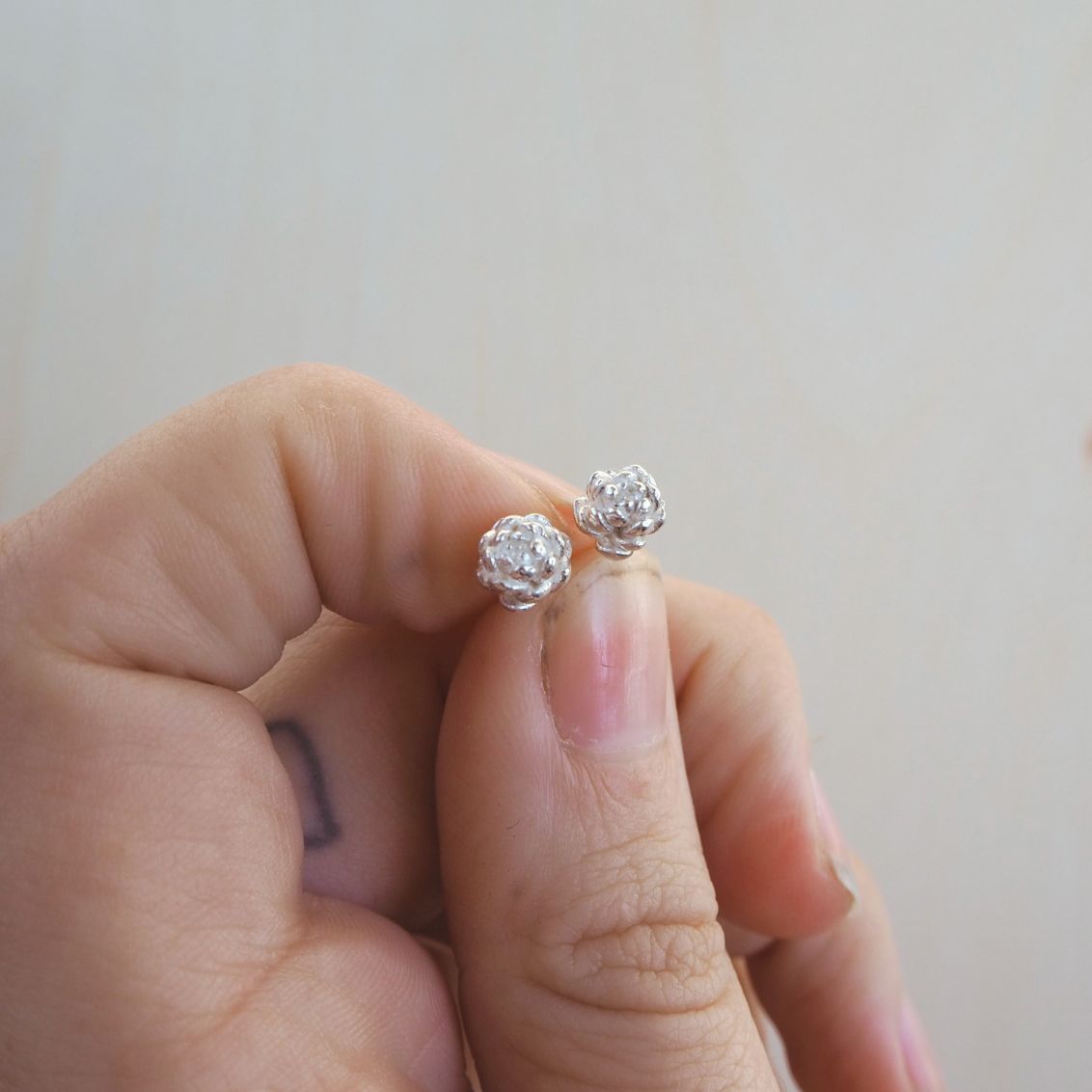 Succulent Studs Sterling Silver