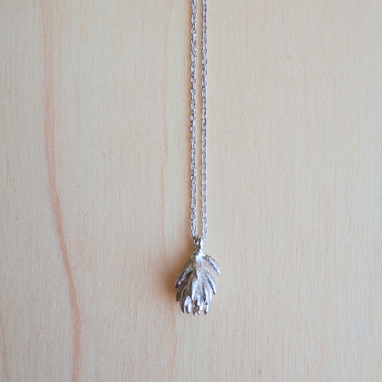 Spiky Succulent Necklace Sterling Silver