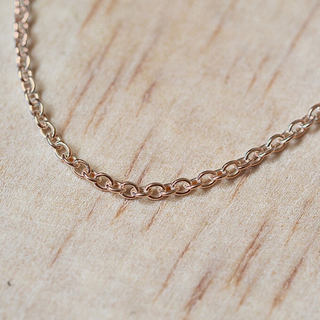 Plain Chain Necklace - Rose Gold