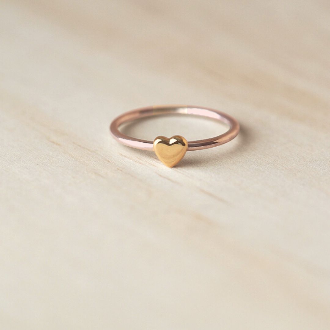 Tiny deals heart ring