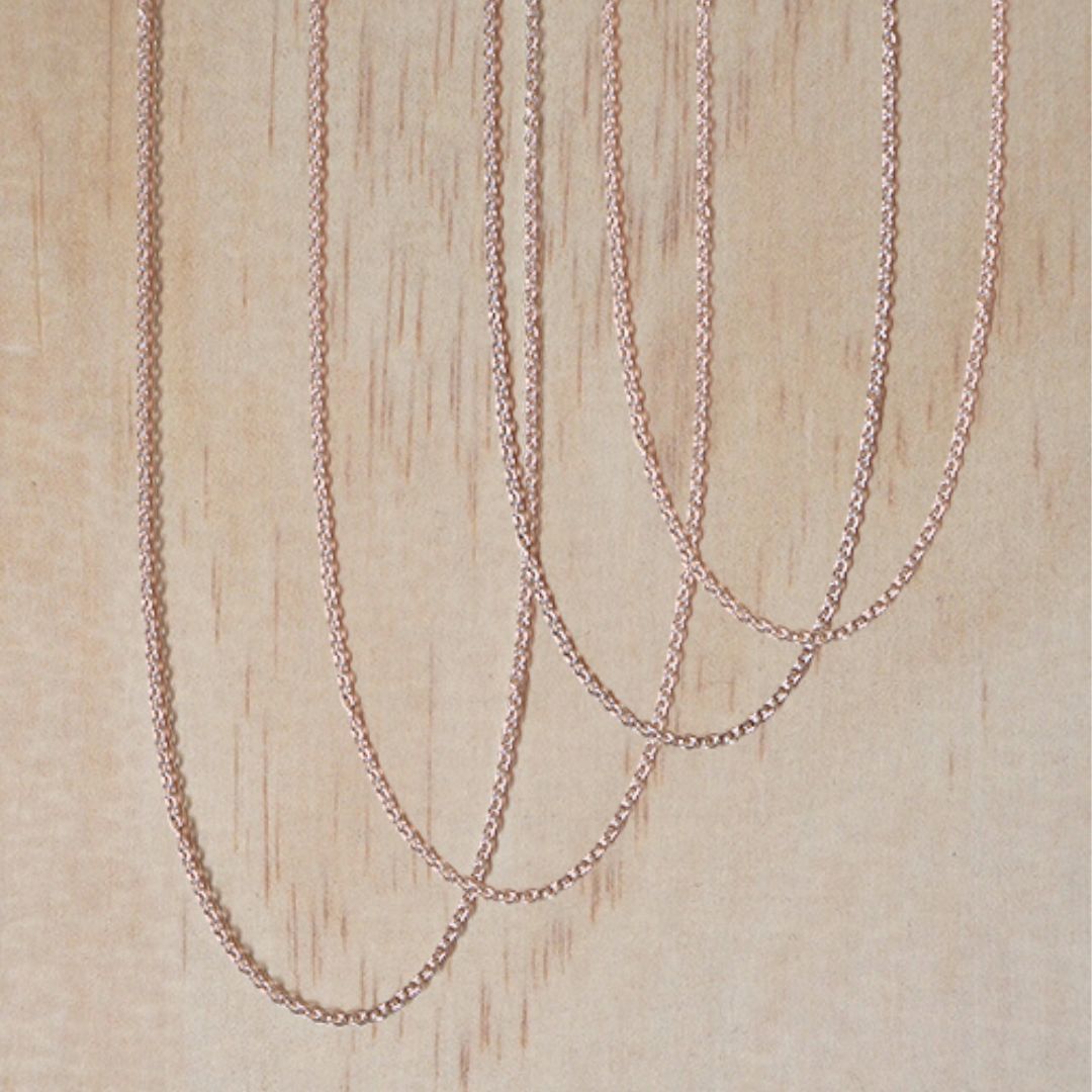 Plain Chain Necklace - Rose Gold